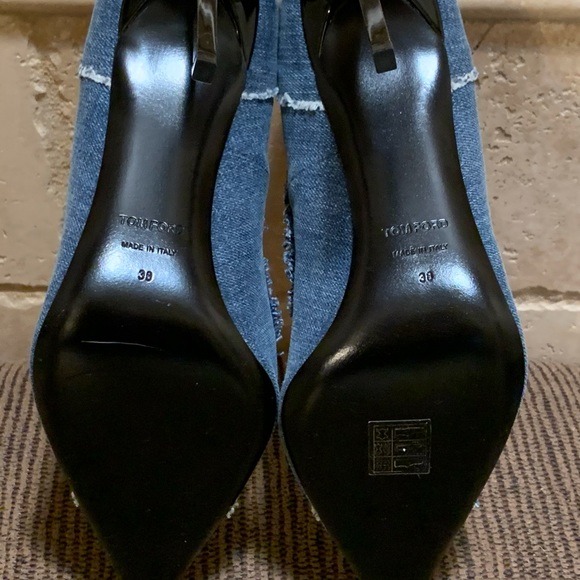 Tom Ford fringe denim stilettos - Picture 7 of 11